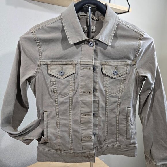 Levi’s Khaki Beige Trucker‎ Jacket – Size M - Picture 2 of 10